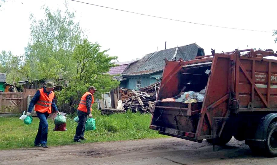 Вывоз мусора из частного дома в Улане-Удэ в октябре